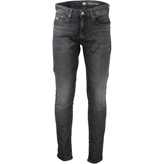 Tommy Hilfiger – Schwarze Slim-Fit-Jeans aus Baumwolle für Herren