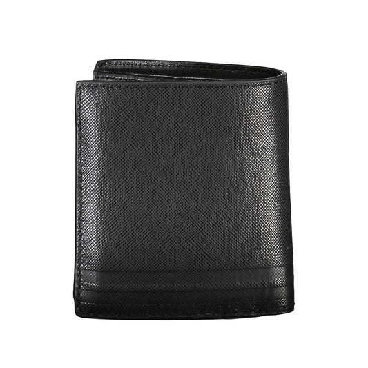 Tommy Hilfiger – Schwarze Lederbrieftasche für Herren
