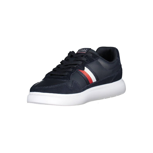 Tommy Hilfiger – Blaue Leder-Sneaker für Herren