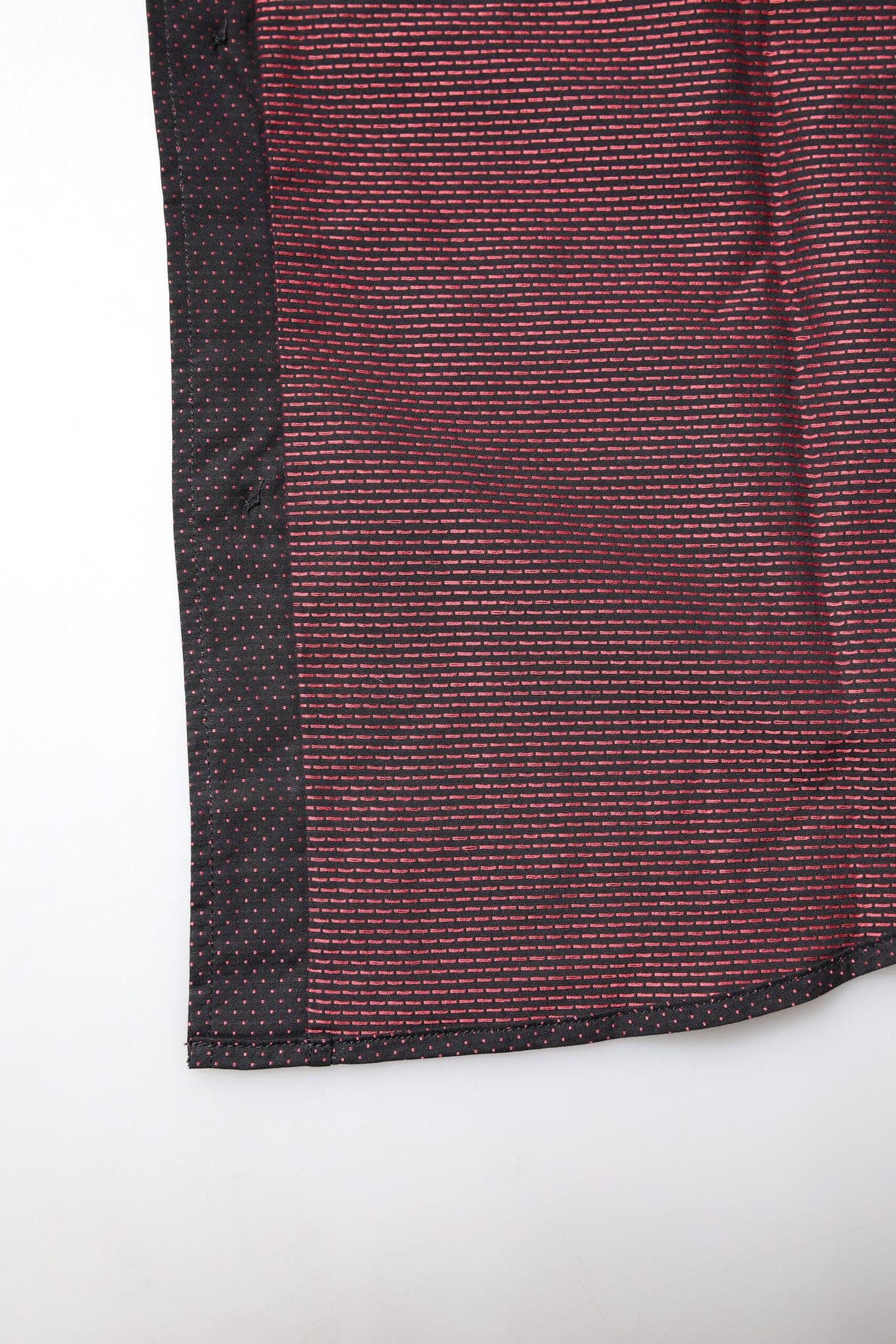 Dolce & Gabbana Kastanienbraunes Jacquard-Baumwoll-GOLD-Herrenhemd