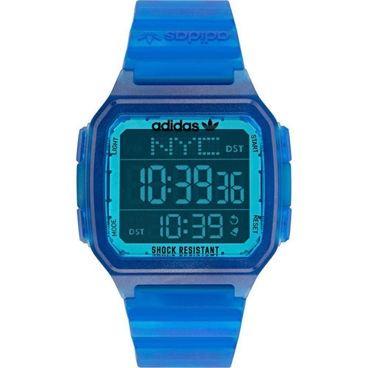 Adidas Blaue Synthetik-Sportuhr