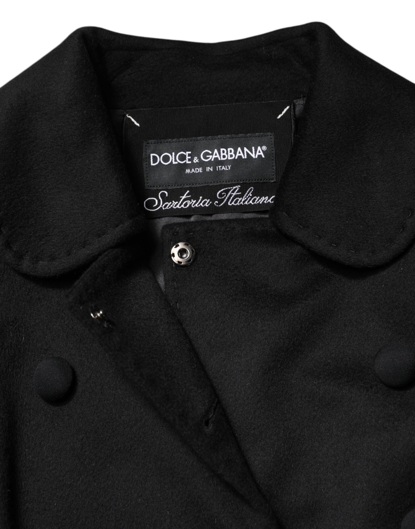 Dolce & Gabbana Sartoria Italiano Blazerjacke aus schwarzer Wolle