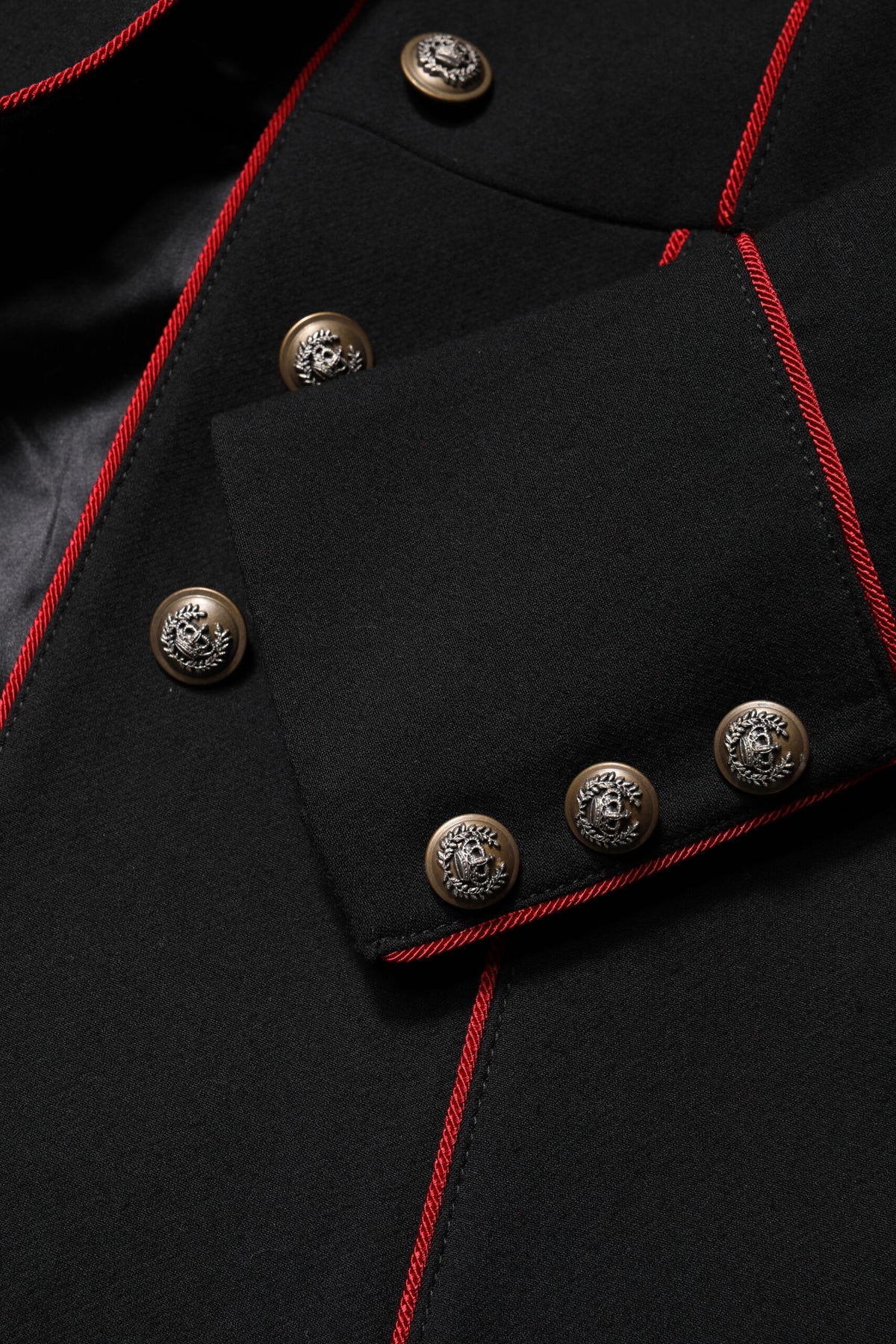 Dolce & Gabbana – Einreihige Trenchcoat-Jacke aus schwarzer Wolle
