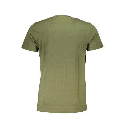 Cavalli Class Grünes Herren-T-Shirt aus Baumwolle