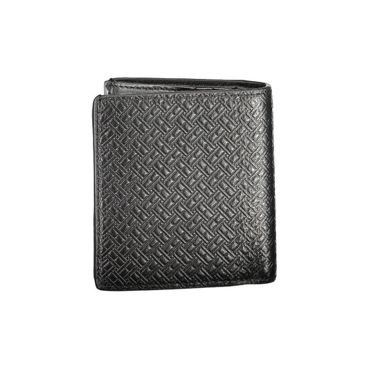 Tommy Hilfiger – Schwarze Lederbrieftasche für Herren