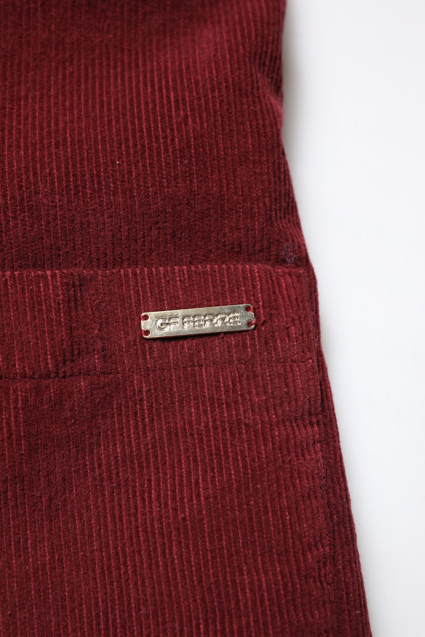 GF Ferre Kastanienbrauner Cord Regular Fit Herren Mantel Blazer Jacke