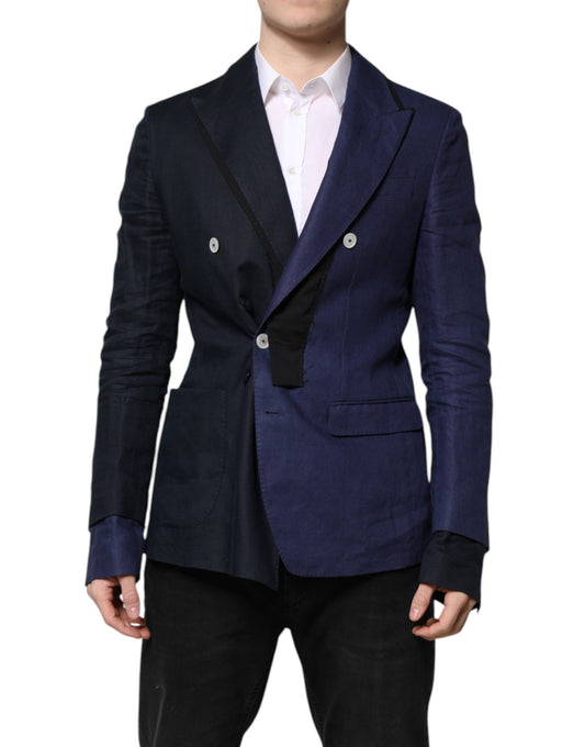 Dolce & Gabbana – Zweireihiger Anzug-Blazer in Marineblau
