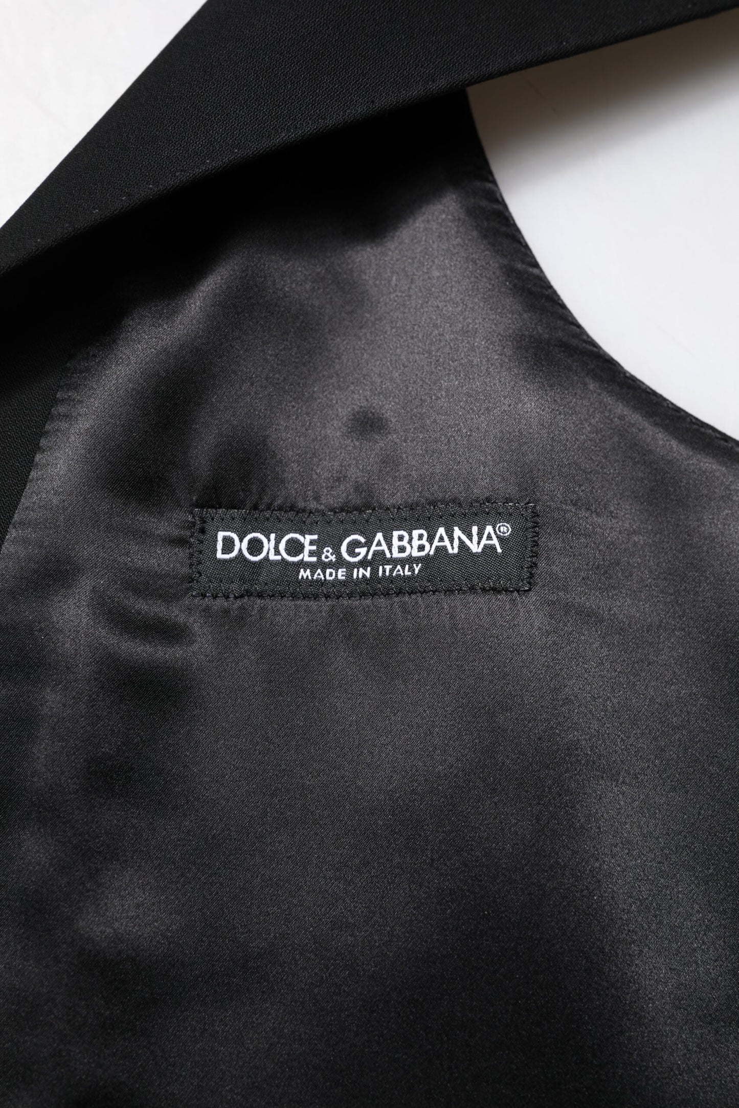 Dolce & Gabbana Schwarze Wollweste, formelle Weste