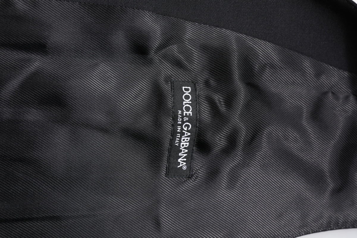 Dolce & Gabbana Schwarze Wollweste, formelle Weste