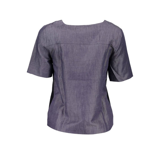 Gant Damen T-Shirt aus blauer Baumwolle