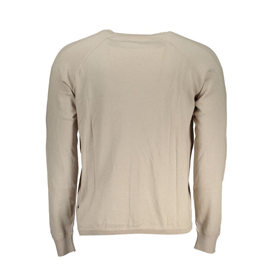 Napapijri Chic Beige Langarmpullover mit Rundhalsausschnitt