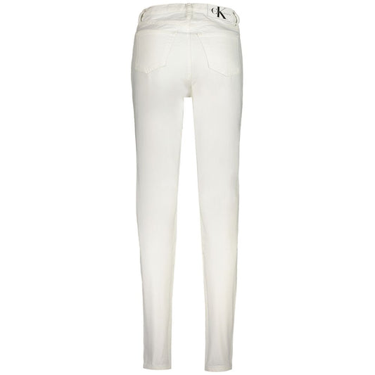 Calvin Klein Weiße Baumwolljeans für Damen