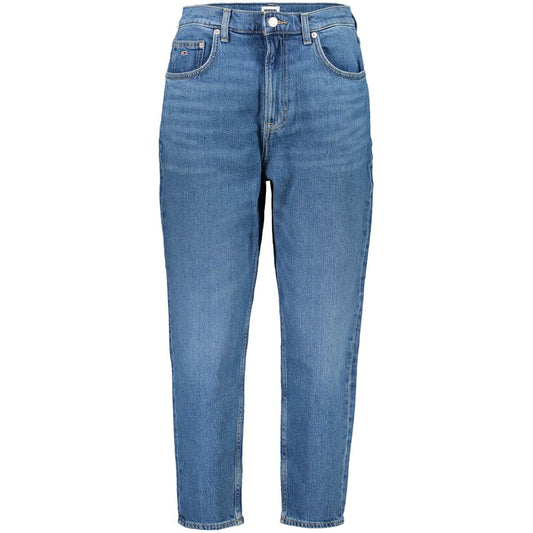 Tommy Hilfiger Blue Cotton Women's High-Waisted Jean