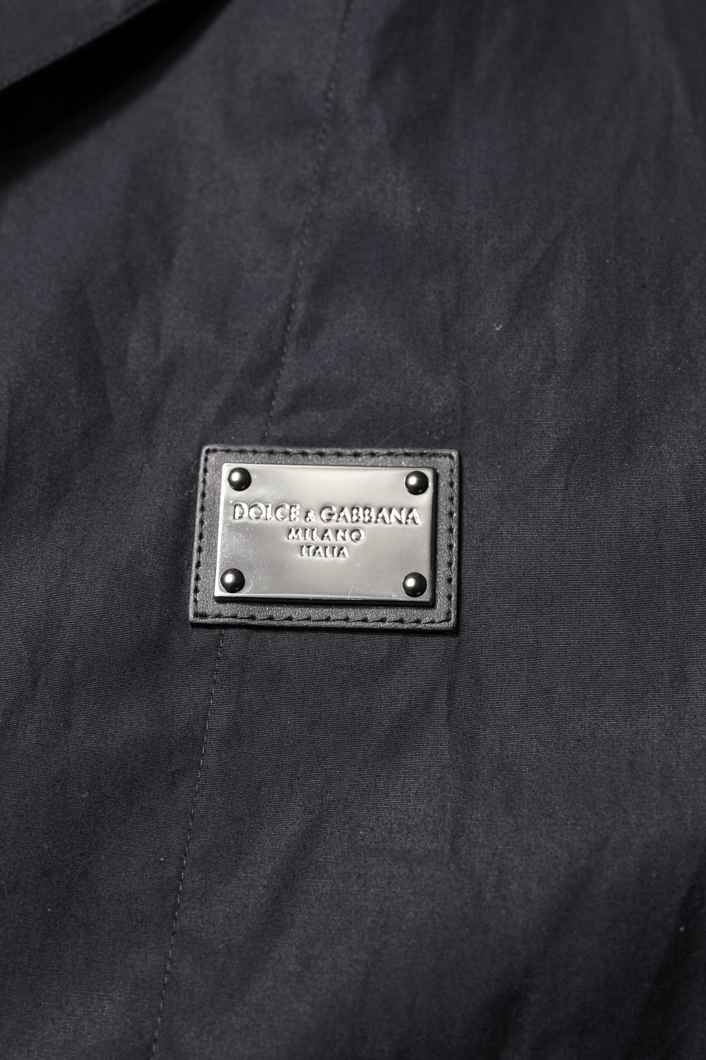 Dolce & Gabbana – Schwarzes, kurzärmliges Freizeithemd mit Knopfleiste