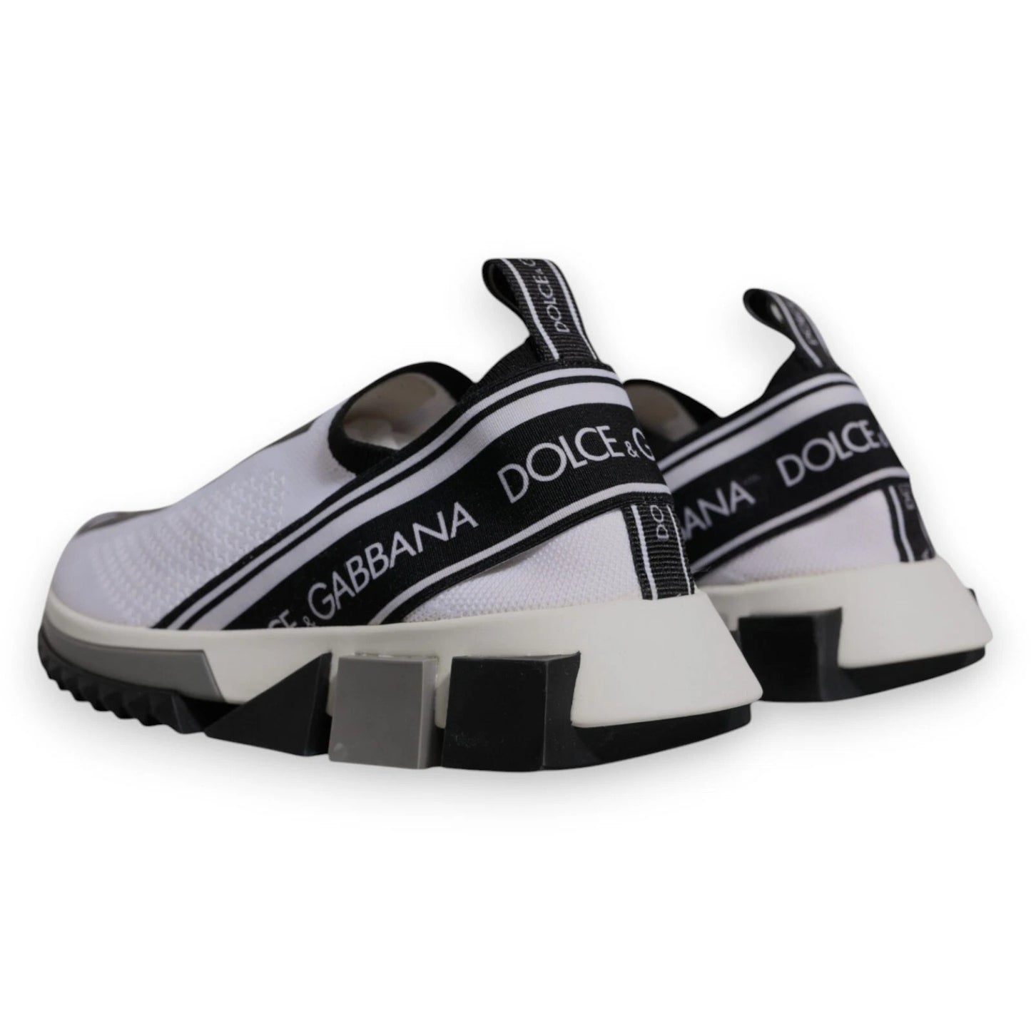 Dolce & Gabbana Sorrento Slip-On Sneakers in Weiß und Schwarz