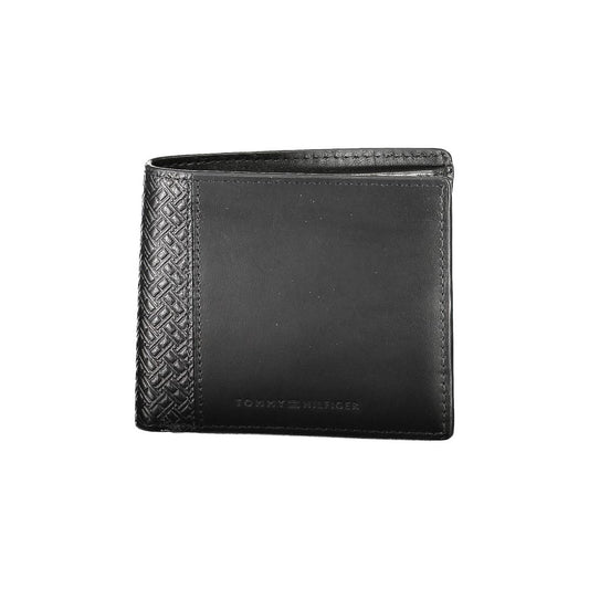 Tommy Hilfiger – Schwarze Lederbrieftasche für Herren