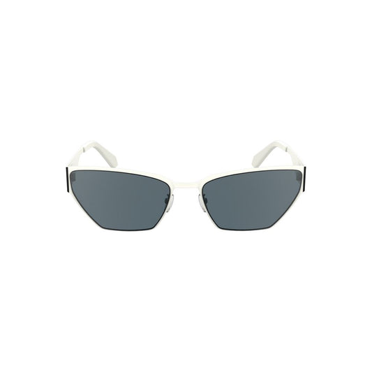 Calvin Klein Damen-Sonnenbrille aus weißem Metall