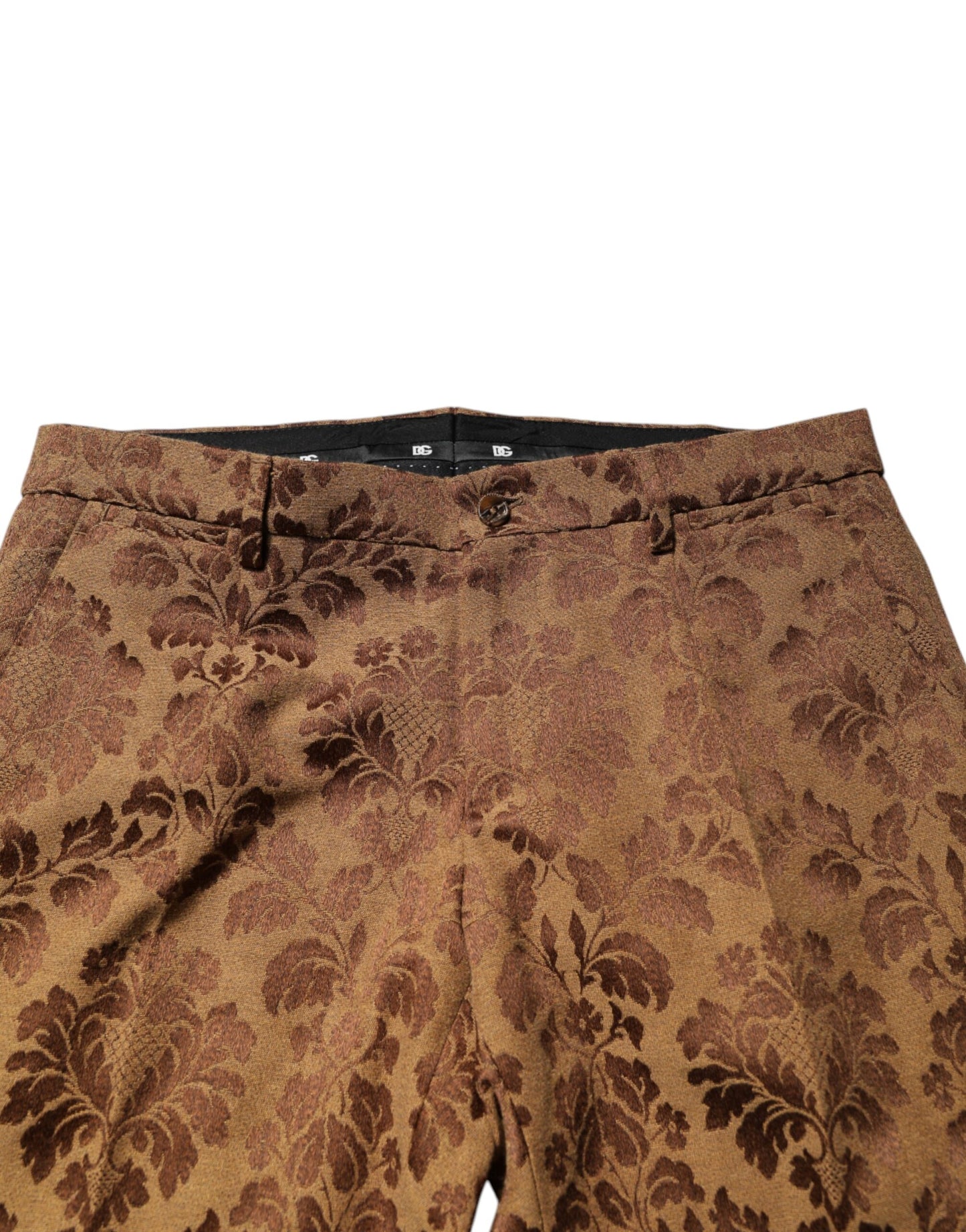 Dolce & Gabbana – Brauner, geblümter Jacquard-Anzug „SICILIA“, 2-teilig