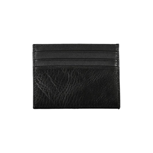 Tommy Hilfiger – Schwarze Lederbrieftasche für Herren