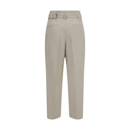 Brunello Cucinelli Cremefarbene Baumwoll-Freizeithose