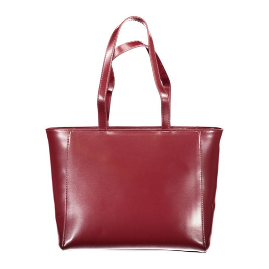 Mario Valentino Rosso Polyurethane Women's Shoulder Bag