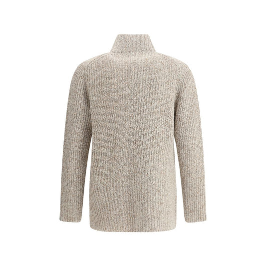Brunello Cucinelli Beiger Wollmantel aus Fleece
