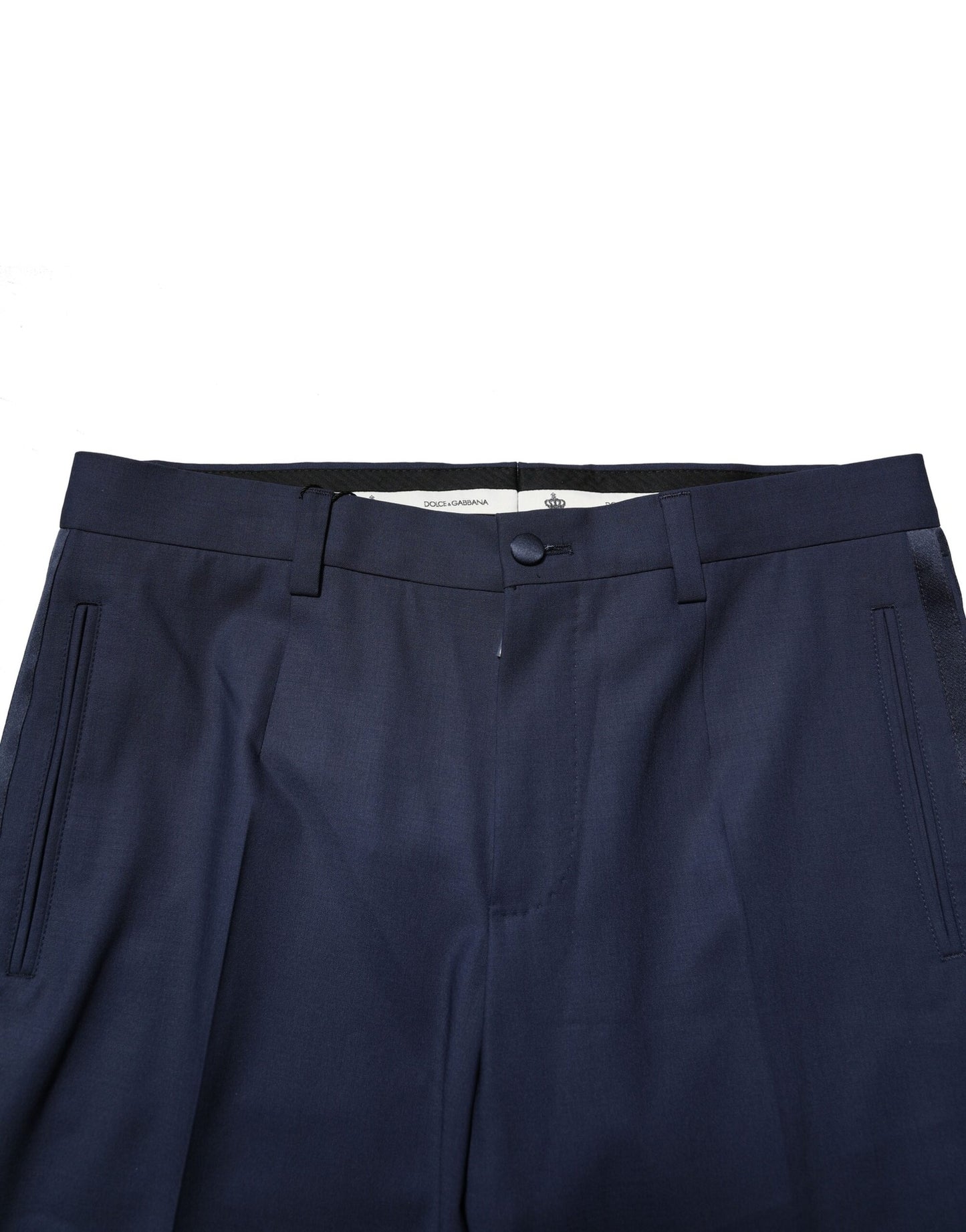 Dolce & Gabbana – Dunkelblaue Anzughose aus Wolle