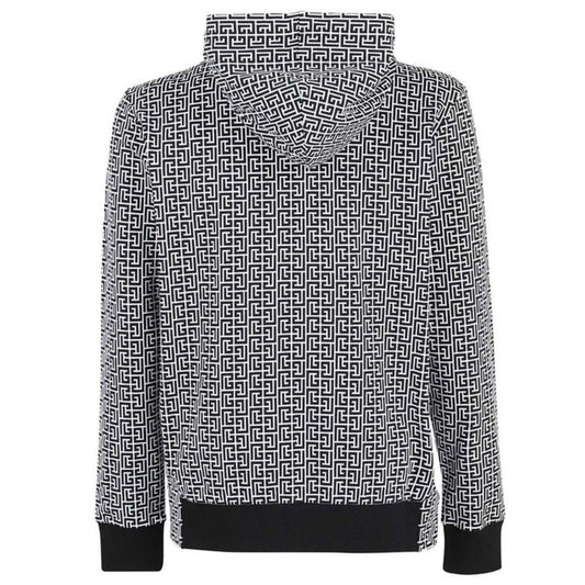 Balmain Herrenpullover aus schwarzer Baumwolle