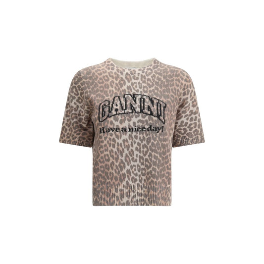Ganni Mehrfarbiges Sweatshirt aus recycelter Wolle