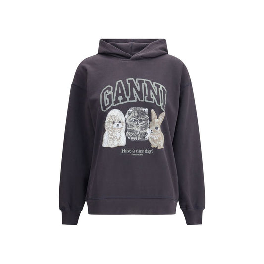 Ganni Graues Baumwoll-Sweatshirt