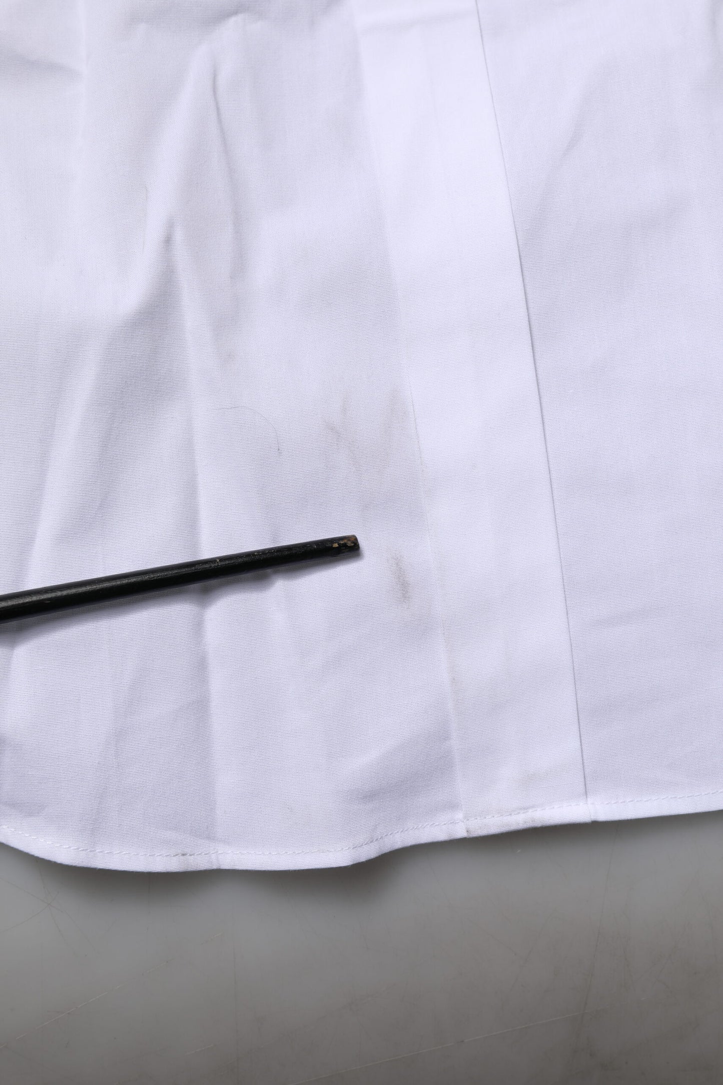 Dolce & Gabbana – Weißes, langärmliges, formelles Hemd aus Baumwolle in GOLD