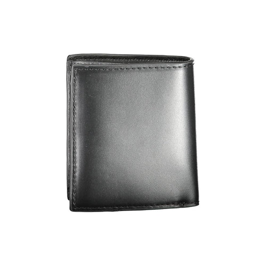 Tommy Hilfiger – Schwarze Lederbrieftasche für Herren