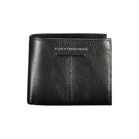 Tommy Hilfiger – Schwarze Lederbrieftasche für Herren