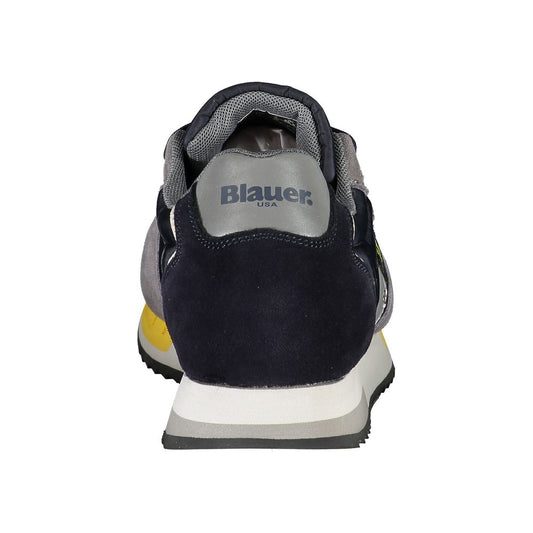 Blauer Elevate Your Step: Blaue Schnür-Sneaker mit Kontrast