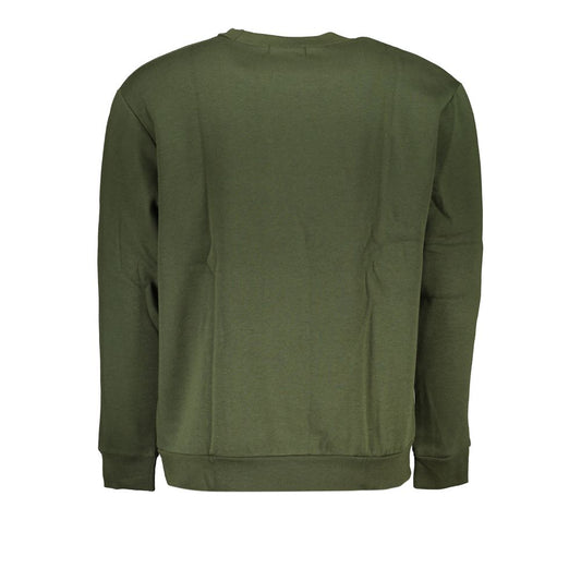 Cavalli Class Green Cotton Men Sweater