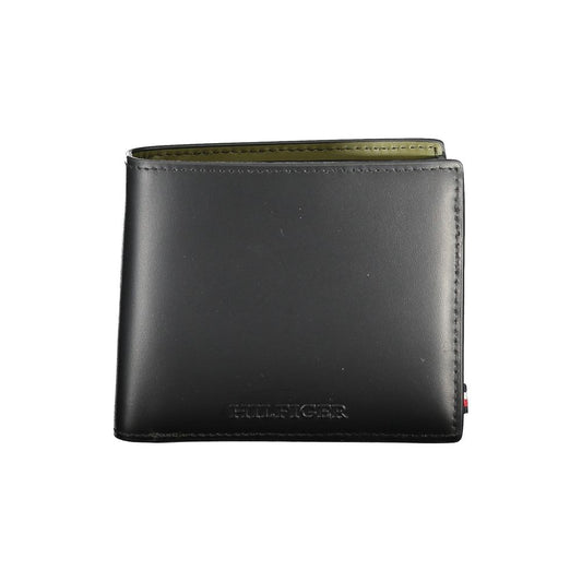 Tommy Hilfiger – Schwarze Lederbrieftasche