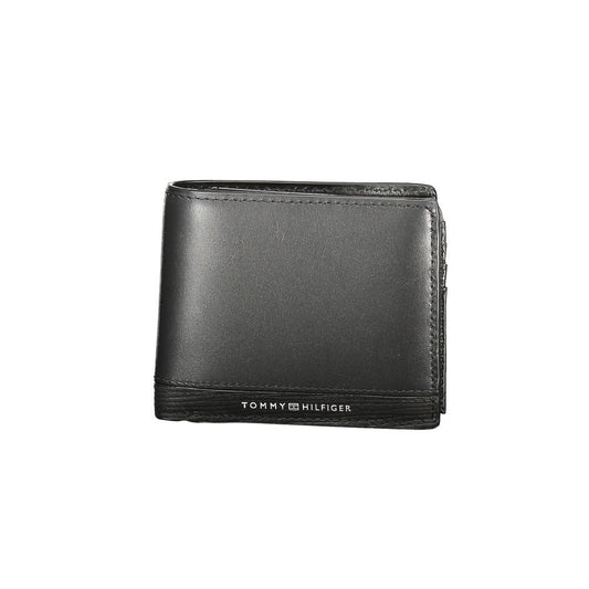 Tommy Hilfiger – Schwarze Lederbrieftasche für Herren
