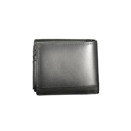 Tommy Hilfiger – Schwarze Lederbrieftasche für Herren