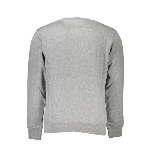 La Martina Graues Baumwoll-Herren-Sweatshirt