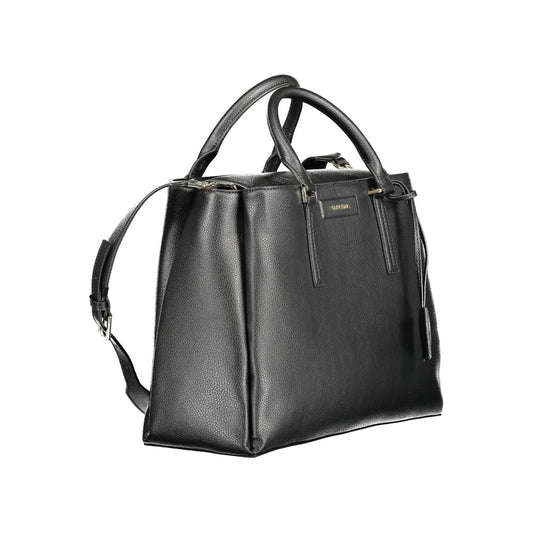 Calvin Klein – Schwarze Handtasche aus recyceltem Polyester für Damen