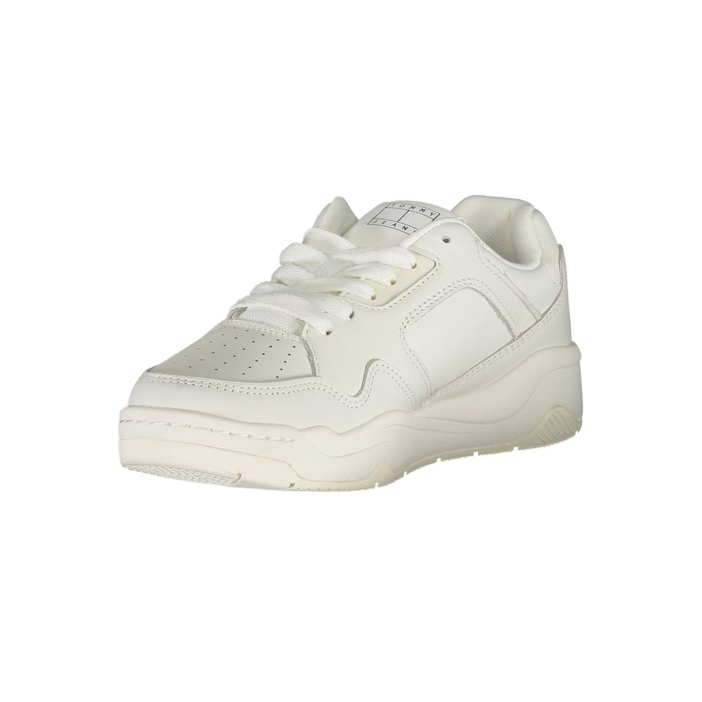 Tommy Hilfiger – Weiße Polyester-Sneaker