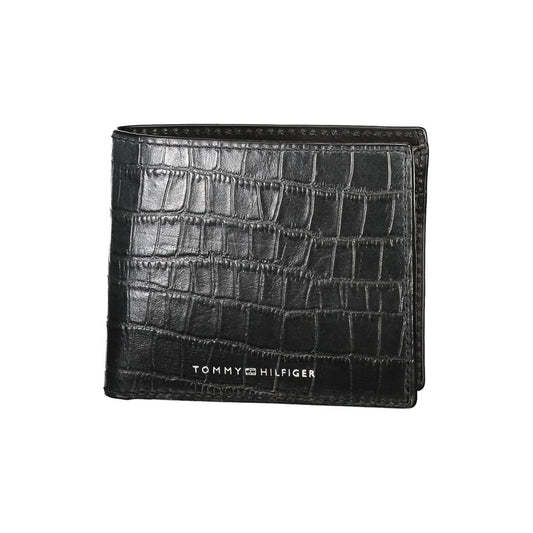 Tommy Hilfiger – Schwarze Lederbrieftasche