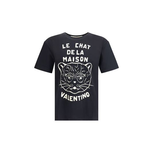 Schwarzes Baumwoll-T-Shirt von Valentino
