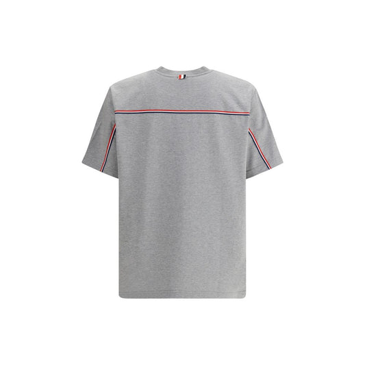 Thom Browne Graues Baumwoll-T-Shirt