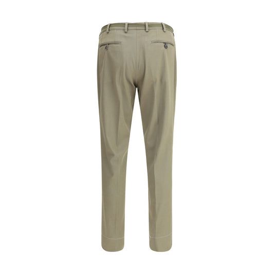Brioni Grüne Baumwoll-Chino-Hose