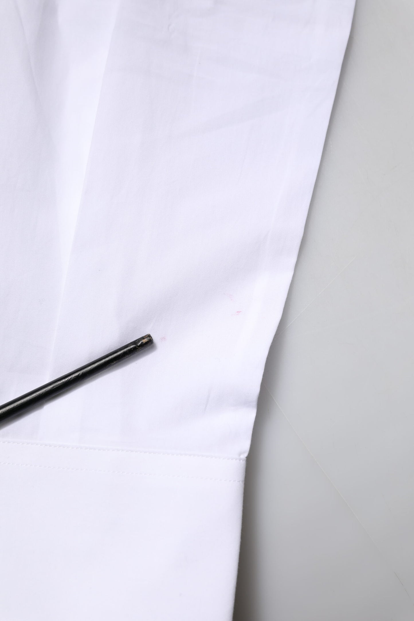 Dolce & Gabbana – Weißes, langärmliges, formelles Hemd aus Baumwolle in GOLD