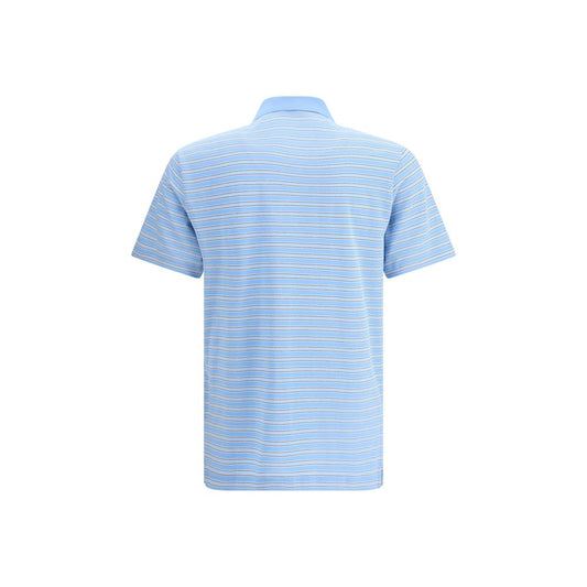 Prada Hellblaues Baumwoll-Poloshirt