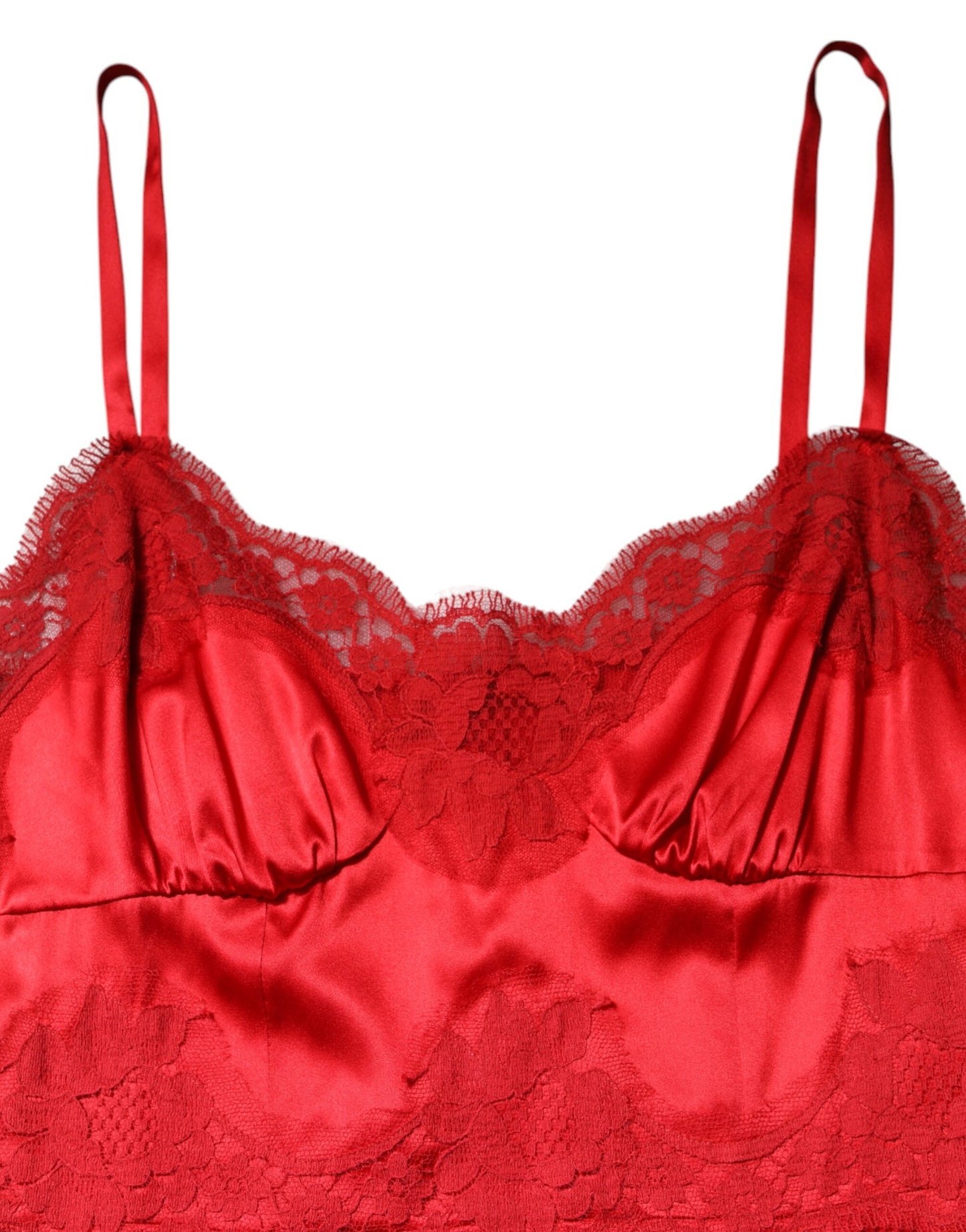 Dolce & Gabbana Rotes ärmelloses Maxikleid aus Seide