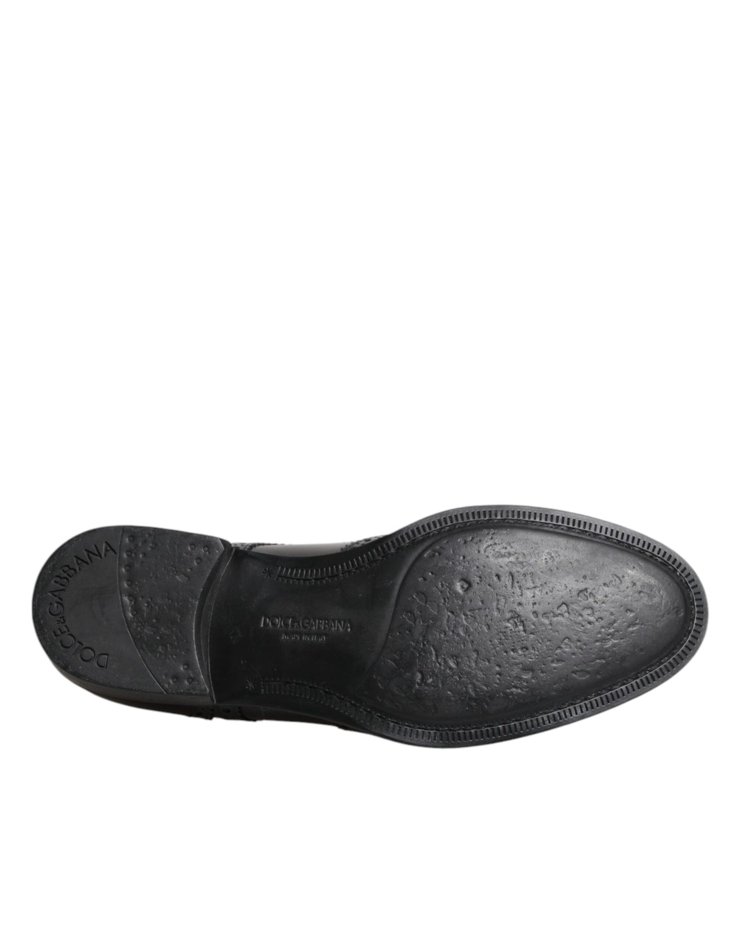 Dolce & Gabbana – Formelle Derby-Schuhe aus schwarzem Leder mit Flügelkappe