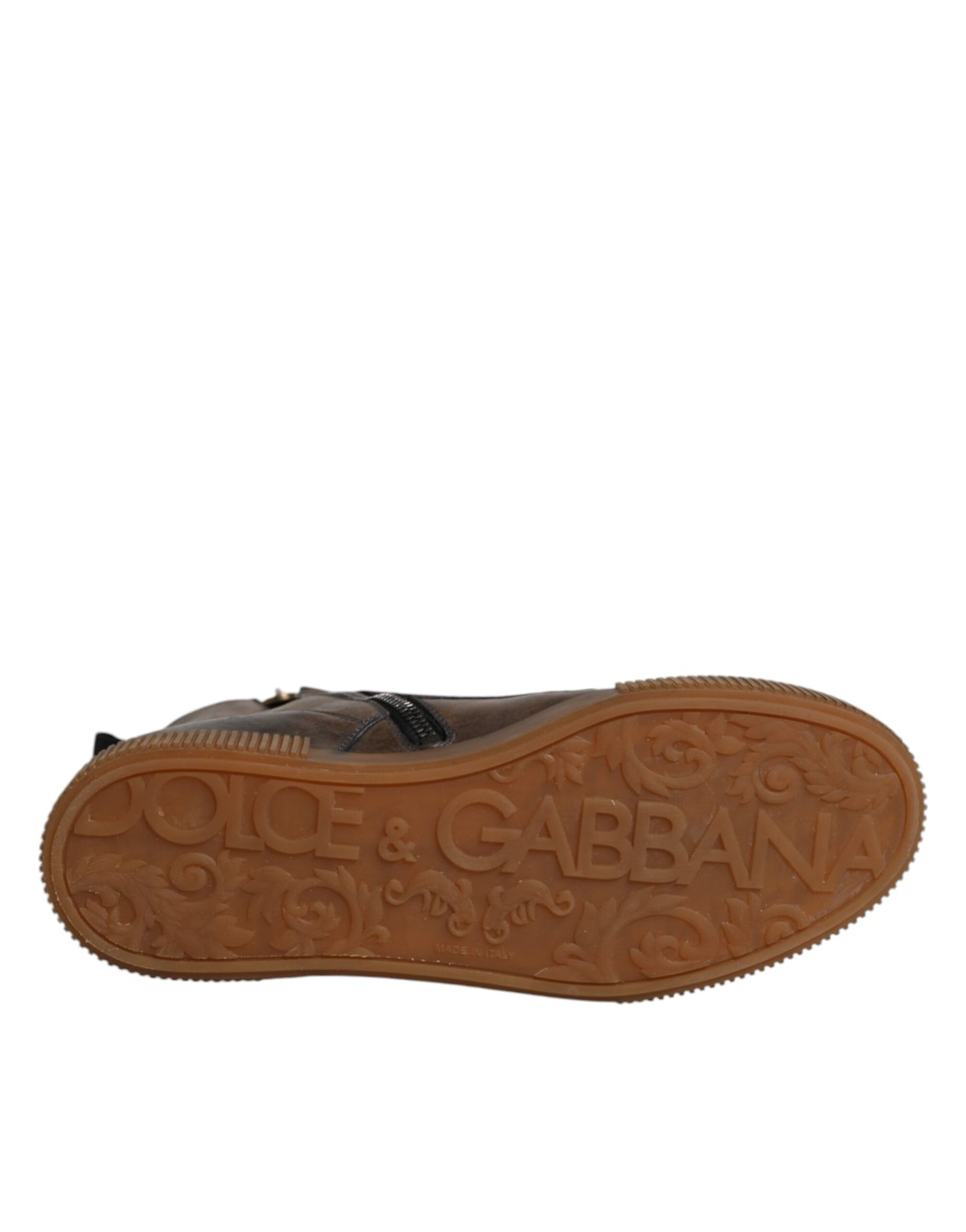 Dolce & Gabbana – Wadenhohe Stiefel aus Pferdeleder in Braun